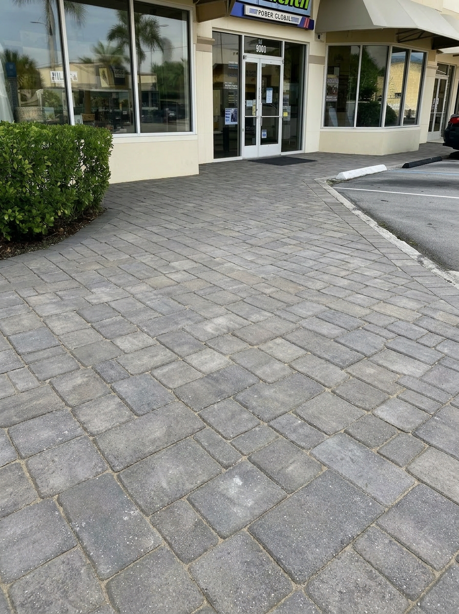 Restored Fort Myers paver patio after professional cleaning